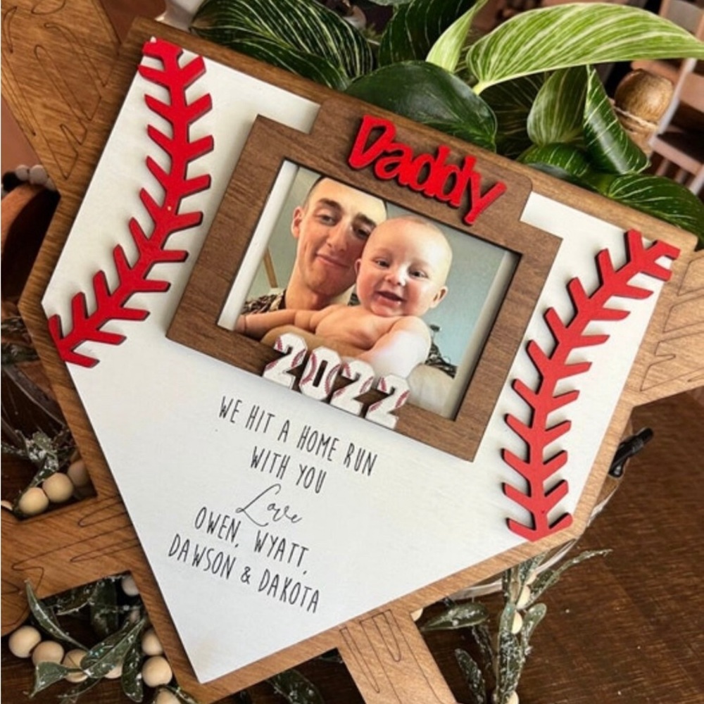 Daddy Baseball Picture Frame